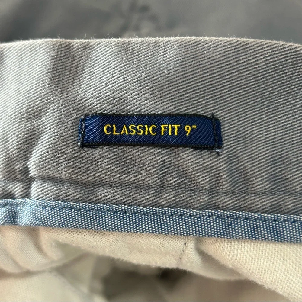 POLO Ralph Lauren Men's Cotton Flat Front Shorts Classic Fit Blue/Gray Size 36